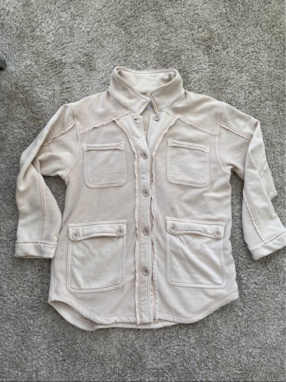 Pilcro x Anthropologie Cream Women's Sweater Jacket